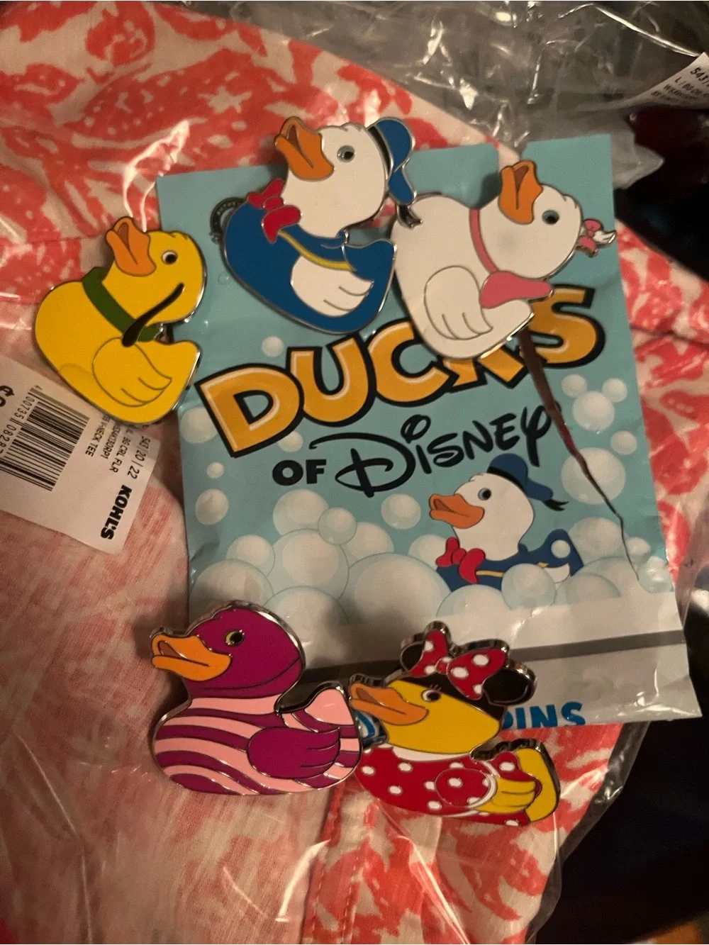 Ducks of Disney pins (5 pins)